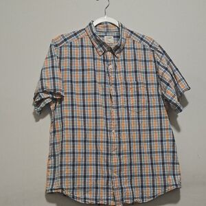 Old Navy Blue and Orange Casual Button Down Shirt